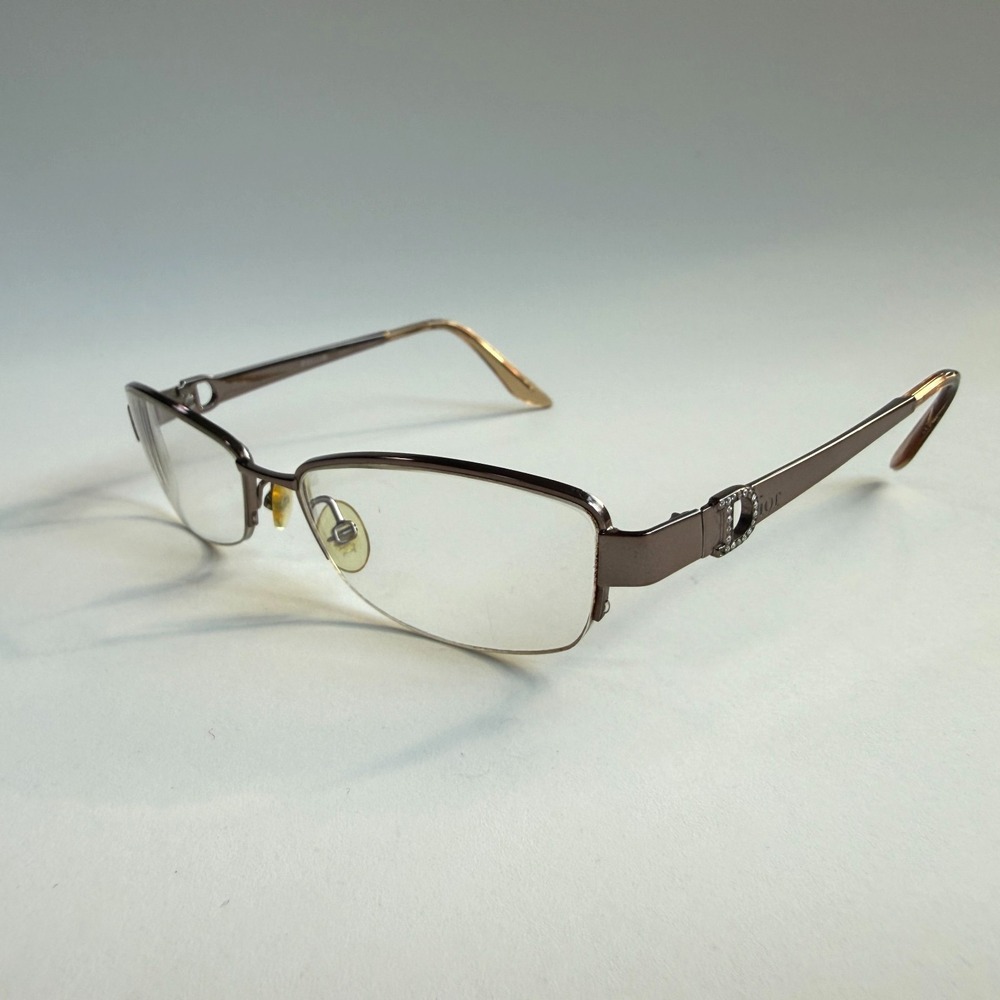 Christian Dior CD3685 LRF Eyeglasses Frame Only Italy 52-16-130 Brown Metal